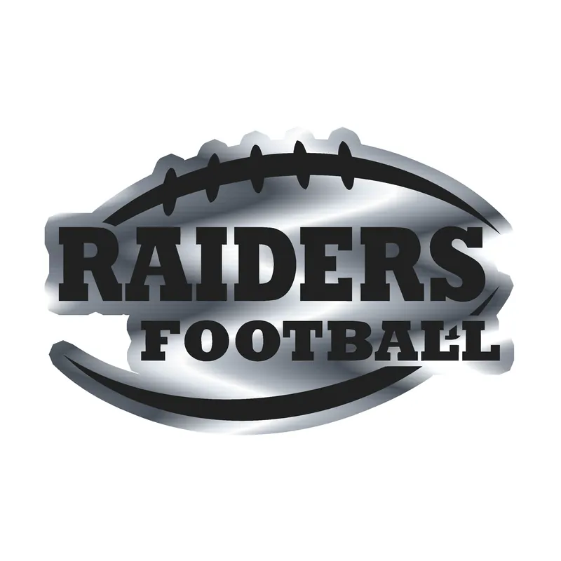 Las Vegas Raiders - Image 3 - Silver Chrome Vinyl Sticker - Custom Size