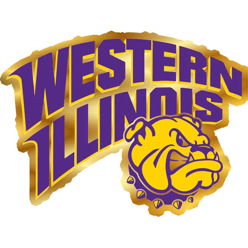 Western Illinois University - Lettering - Gold Chrome Vinyl Decal - Custom Size