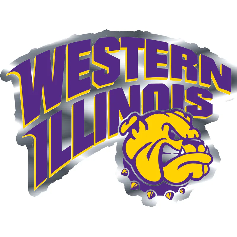 Western Illinois University - Lettering - Silver Chrome Vinyl Decal - Custom Size