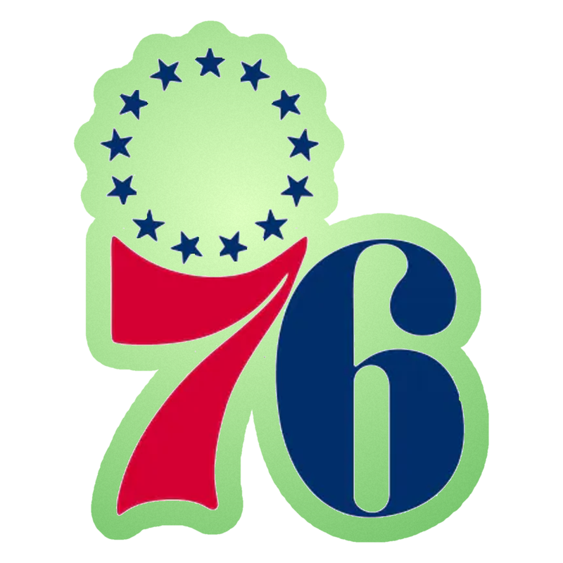 Philadelphia 76ers - Image 10 - Glow in the Dark Vinyl Sticker - Custom Size