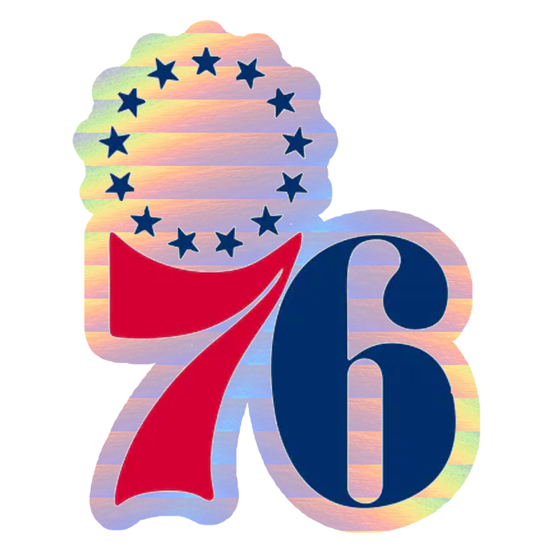 Philadelphia 76ers - Image 10 - Holographic Vinyl Sticker - Custom Size