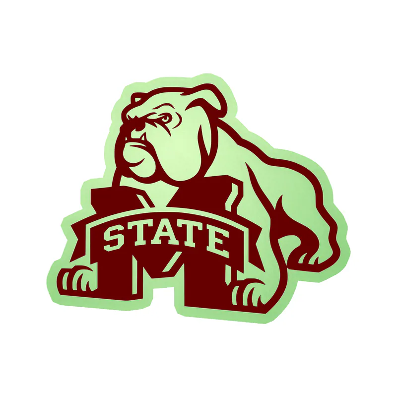 Mississippi State Bulldogs - Image 8 - Glow in the Dark Vinyl Decal - Custom Size