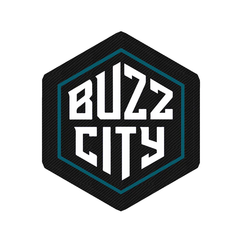 Charlotte hornets -Buzz City- Carbon Fiber Vinyl Sticker - Custom Size