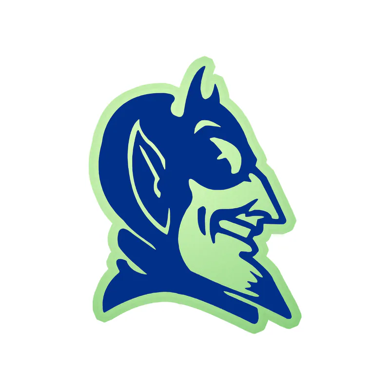 Duke Blue Devils - Head - Glow in the Dark Vinyl Decal - Custom Size