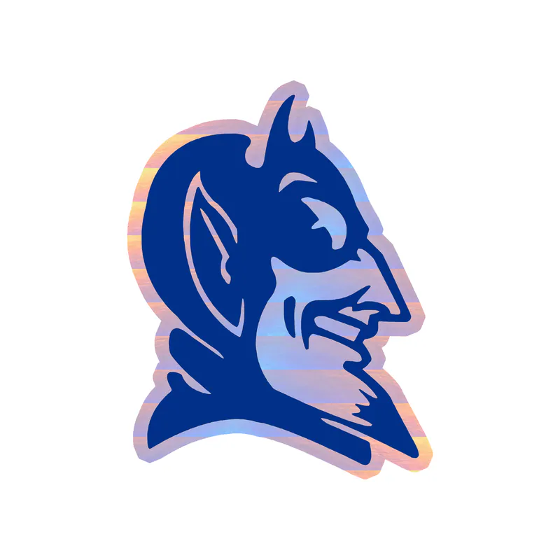 Duke Blue Devils - Head - Holographic Vinyl Decal - Custom Size