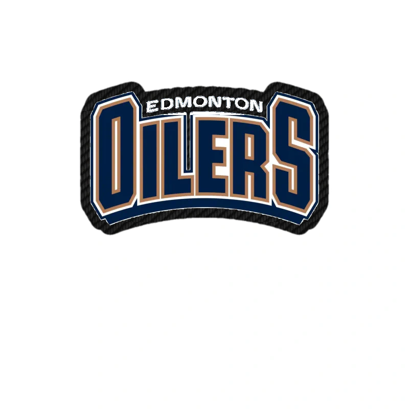 Edmonton Oilers - Blue Name - Carbon Fiber Vinyl Sticker - Custom Size