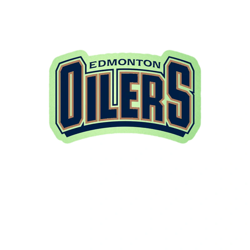 Edmonton Oilers - Blue Name - Glow in the Dark Vinyl Sticker - Custom Size