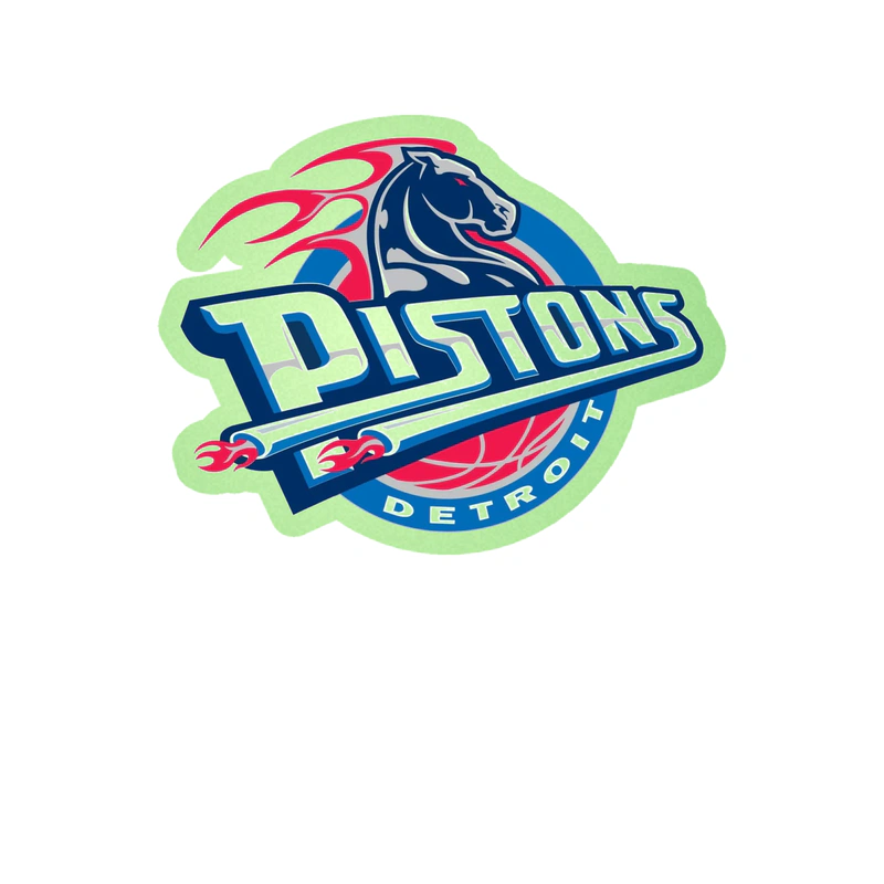 Detroit Pistons - Image 5 - Glow in the Dark Vinyl Sticker - Custom Size