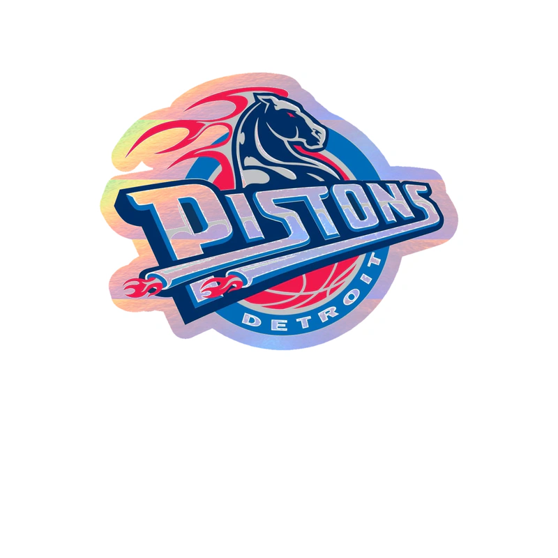 Detroit Pistons - Image 5 - Holographic Vinyl Sticker - Custom Size