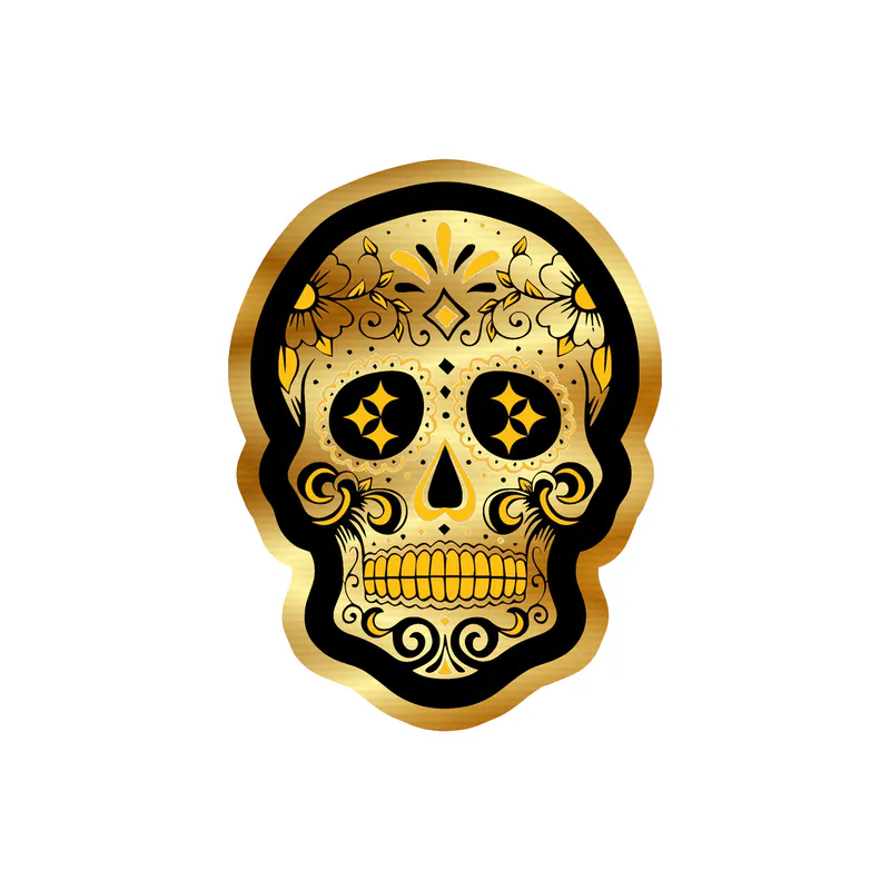 Pittsburgh Steelers - Image 4 - Gold Chrome Vinyl Sticker - Custom Size