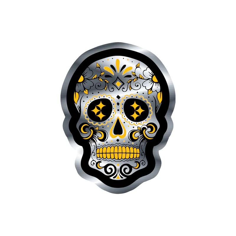 Pittsburgh Steelers - Image 4 - Silver Chrome Vinyl Sticker - Custom Size