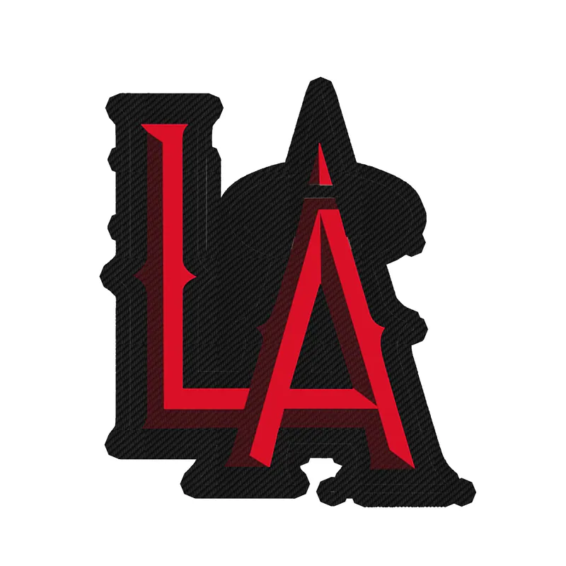 Los Angeles Angels - LA - Carbon Fiber Vinyl Sticker - Custom Size