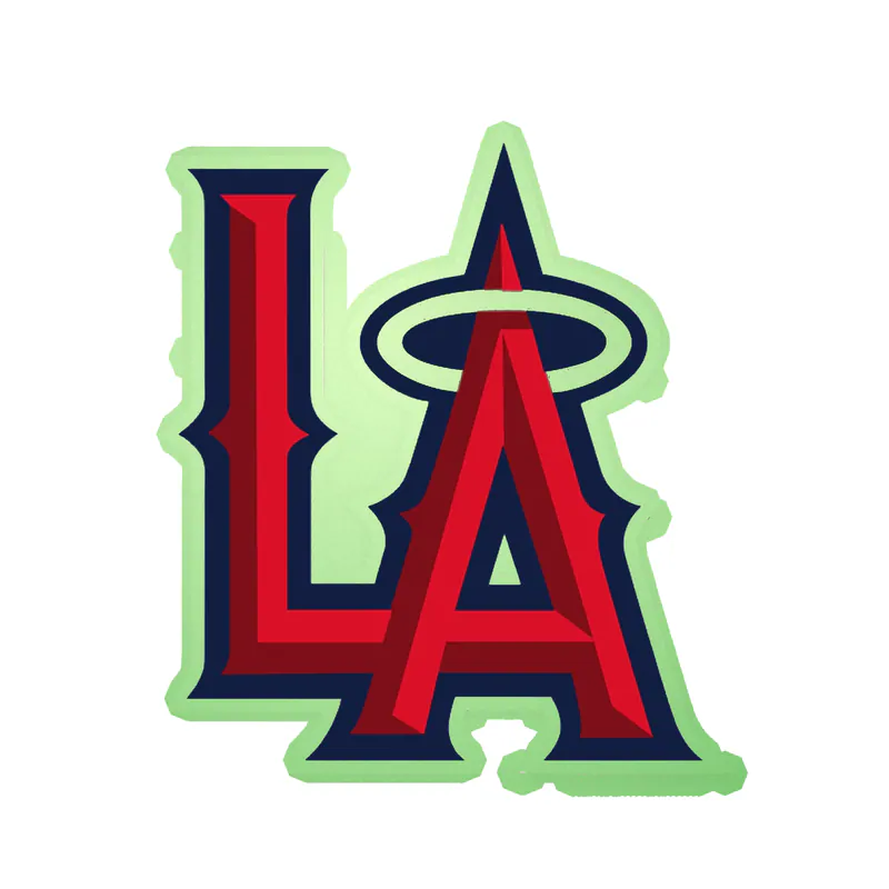 Los Angeles Angels - LA - Glow in the Dark Vinyl Sticker - Custom Size