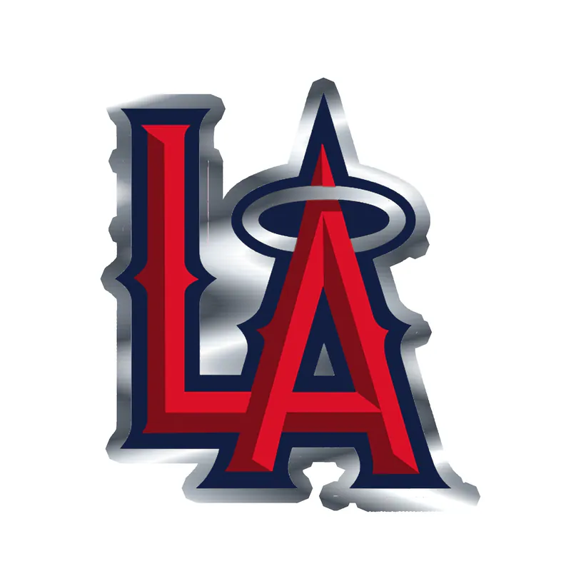 Los Angeles Angels - LA - Silver Chrome Vinyl Sticker - Custom Size