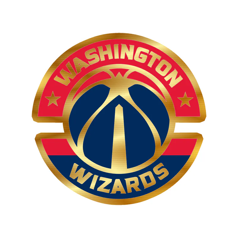 Washington Wizards - Image 9 - Gold Chrome Vinyl Sticker - Custom Size