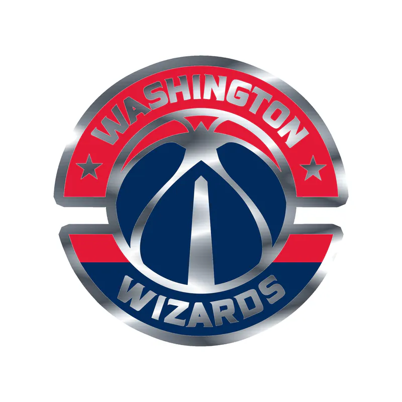 Washington Wizards - Image 9 - Silver Chrome Vinyl Sticker - Custom Size