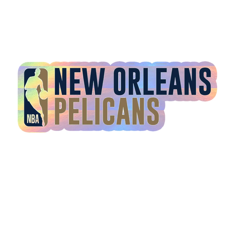 New Orleans Pelicans - Image 7 - Holographic Vinyl Sticker - Custom Size