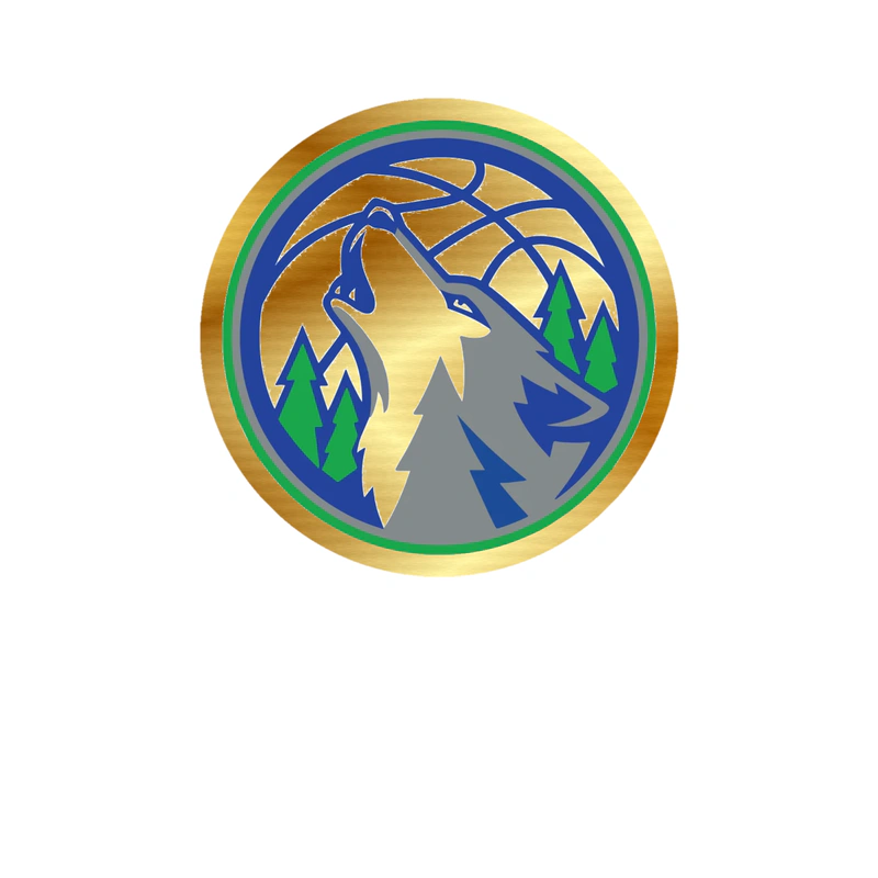 Minnesota Timberwolves - Image 8 - Gold Chrome Vinyl Sticker - Custom Size