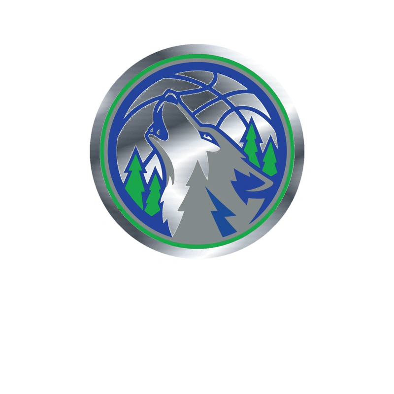 Minnesota Timberwolves - Image 8 - Silver Chrome Vinyl Sticker - Custom Size