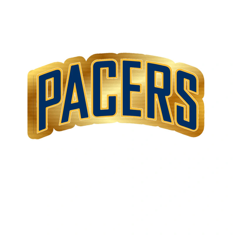 Indiana Pacers - Image 8 - Gold Chrome Vinyl Sticker - Custom Size