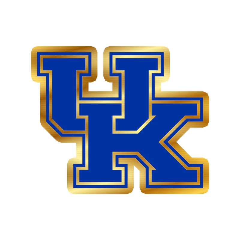 University of Kentucky - Gold Chrome Vinyl Decal - Custom Size