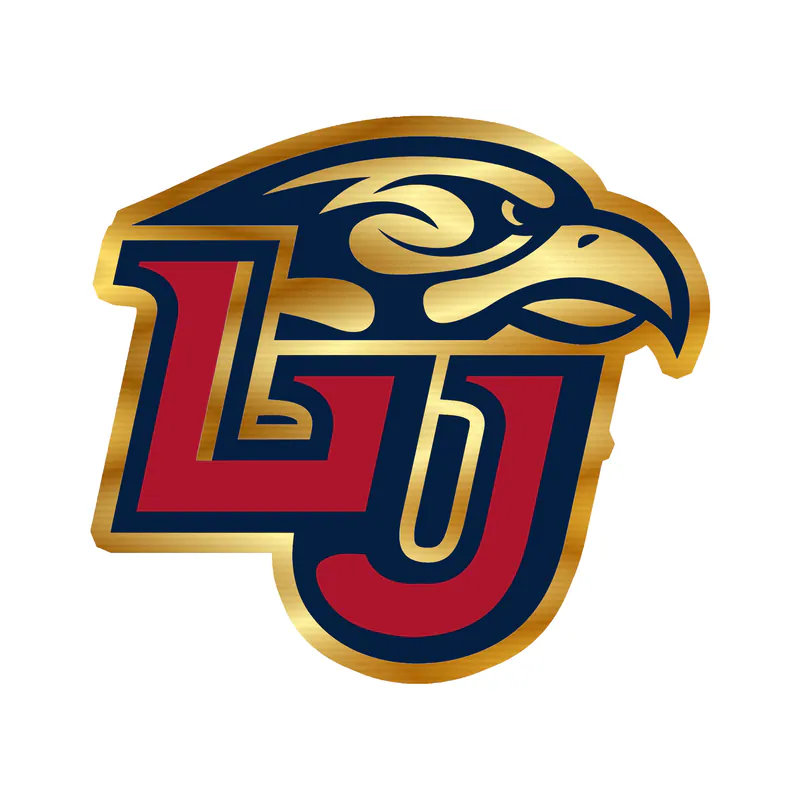 Liberty Flames - LU - Gold Chrome Vinyl Decal - Custom Size