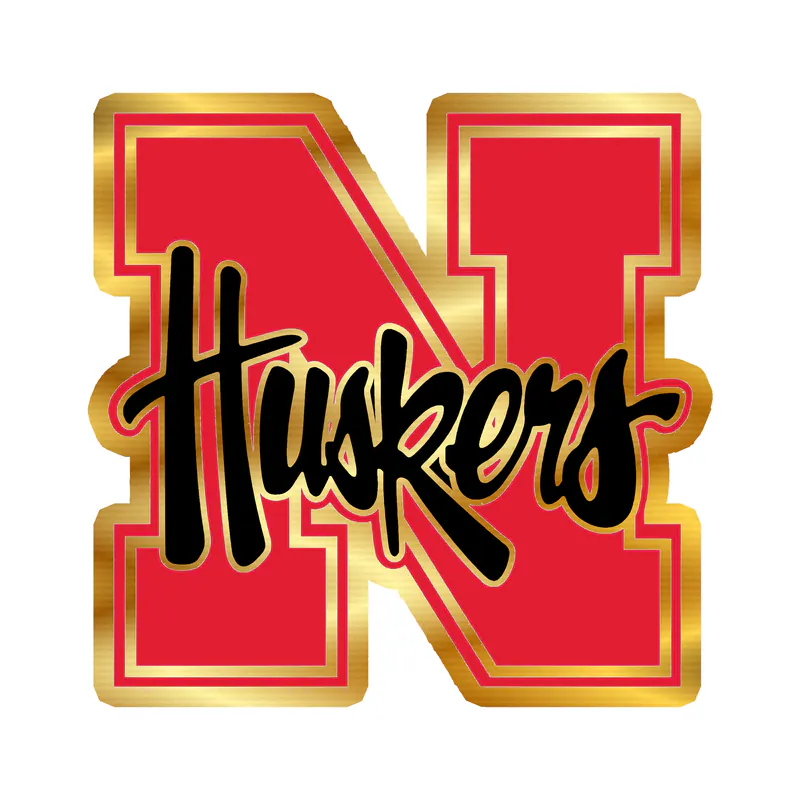 Nebraska Cornhuskers - Image 4 - Gold Chrome Vinyl Decal - Custom Size