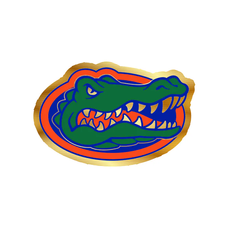 Florida Gators - Image 10 - Gold Chrome Vinyl Decal - Custom Size