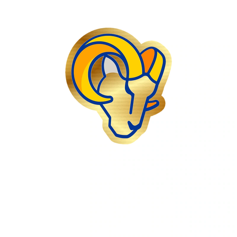 Los Angeles Rams - Image 19 - Gold Chrome Vinyl Sticker - Custom Size