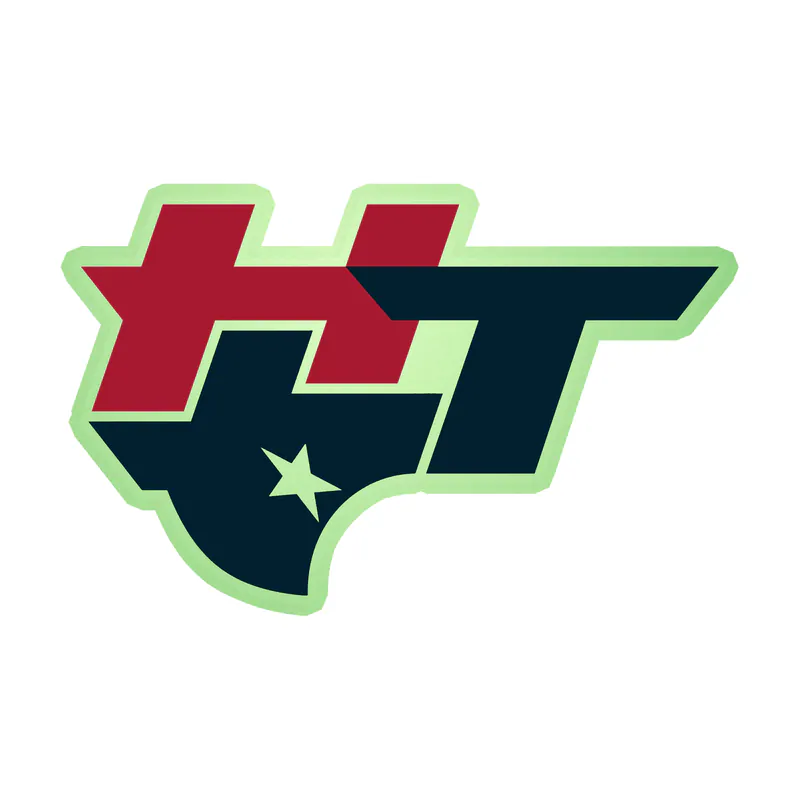 Houston Texans - HT - Glow in the Dark Vinyl Sticker - Custom Size