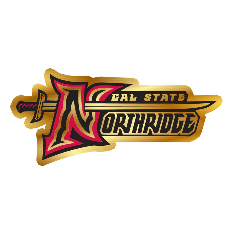 Cal State Northridge Matadors - Image 2 - Gold Chrome Vinyl Decal - Custom Size