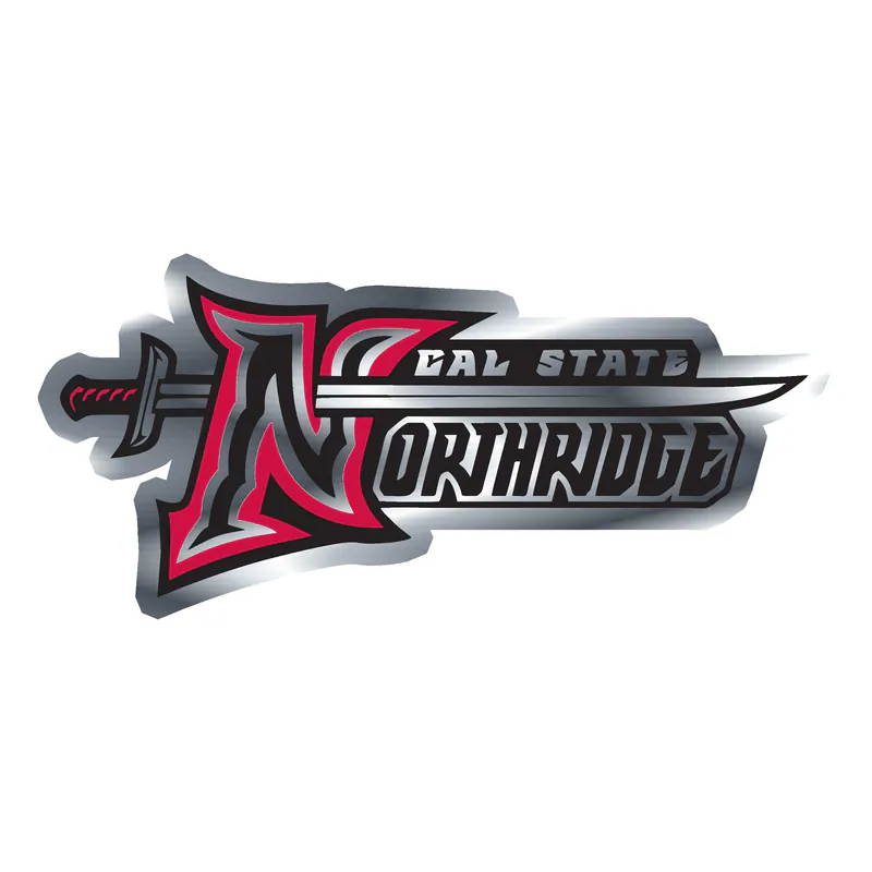 Cal State Northridge Matadors - Image 2 - Silver Chrome Vinyl Decal - Custom Size