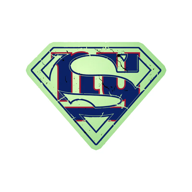 New York Giants - Superman NY - Glow in the Dark Vinyl Sticker - Custom Size