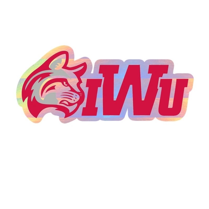 Indiana Wesleyan - Image 1 - Holographic Vinyl Decal - Custom Size
