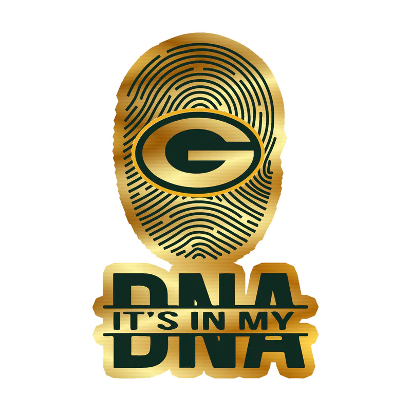 Green Bay Packers - Rectangle - Image 2 - Gold Chrome Vinyl Sticker - Custom Size