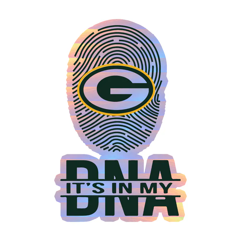 Green Bay Packers - Rectangle - Image 2 - Holographic Vinyl Sticker - Custom Size