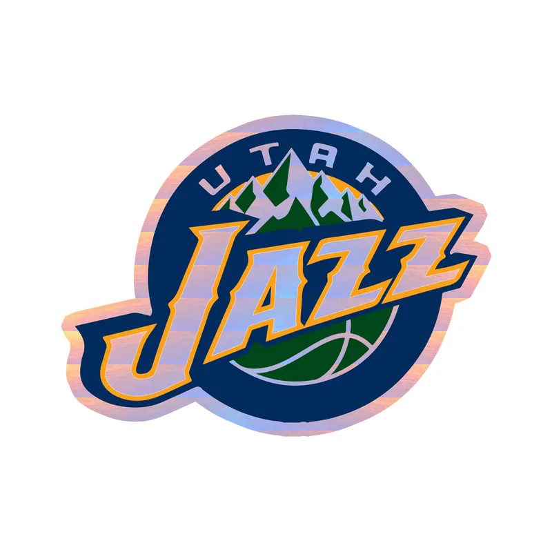 Utah Jazz - Image 6 - Holographic Vinyl Sticker - Custom Size