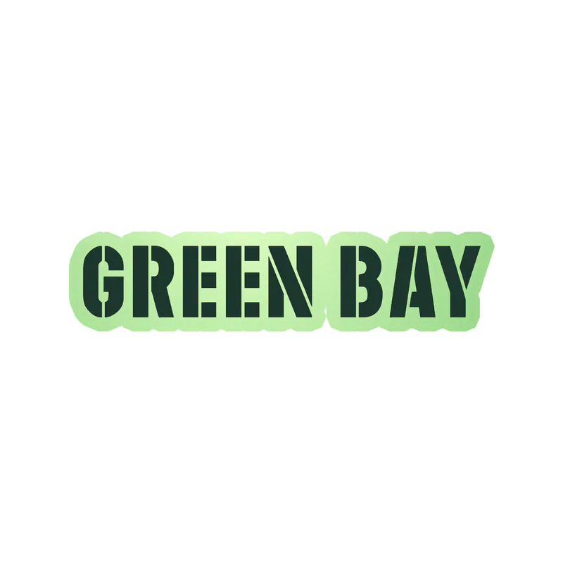 Green Bay Packers - Rectangle - Image 4 - Glow in the Dark Vinyl Sticker - Custom Size