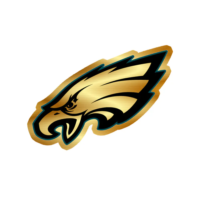 Philadelphia Eagles - Image 9 - Gold Chrome Vinyl Sticker - Custom Size