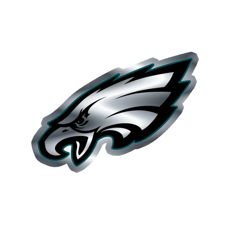 Philadelphia Eagles - Image 9 - Silver Chrome Vinyl Sticker - Custom Size
