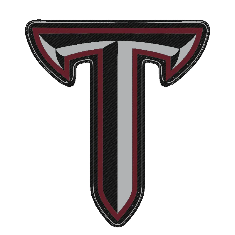 Troy University- Carbon Fiber Vinyl Decal - Custom Size
