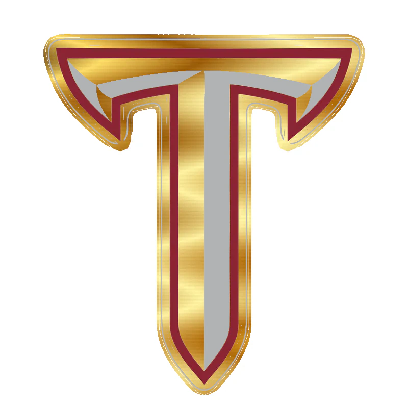 Troy University- Gold Chrome Vinyl Decal - Custom Size