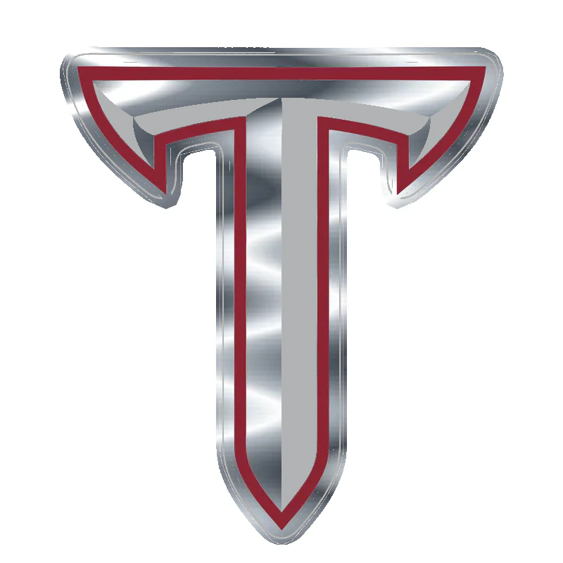 Troy University- Silver Chrome Vinyl Decal - Custom Size