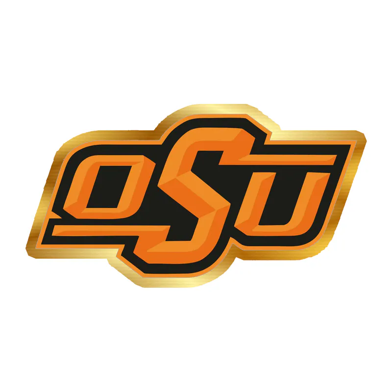Oklahoma State University Cowboys - Image 2 - Gold Chrome Vinyl Decal - Custom Size