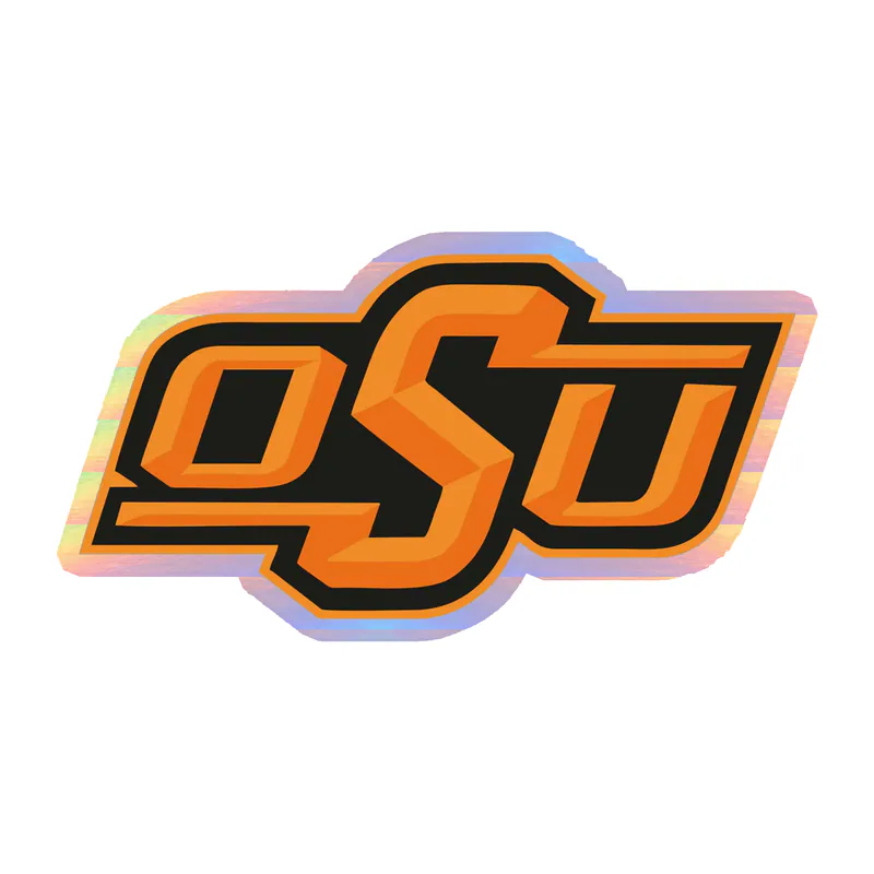 Oklahoma State University Cowboys - Image 2 - Holographic Vinyl Decal - Custom Size