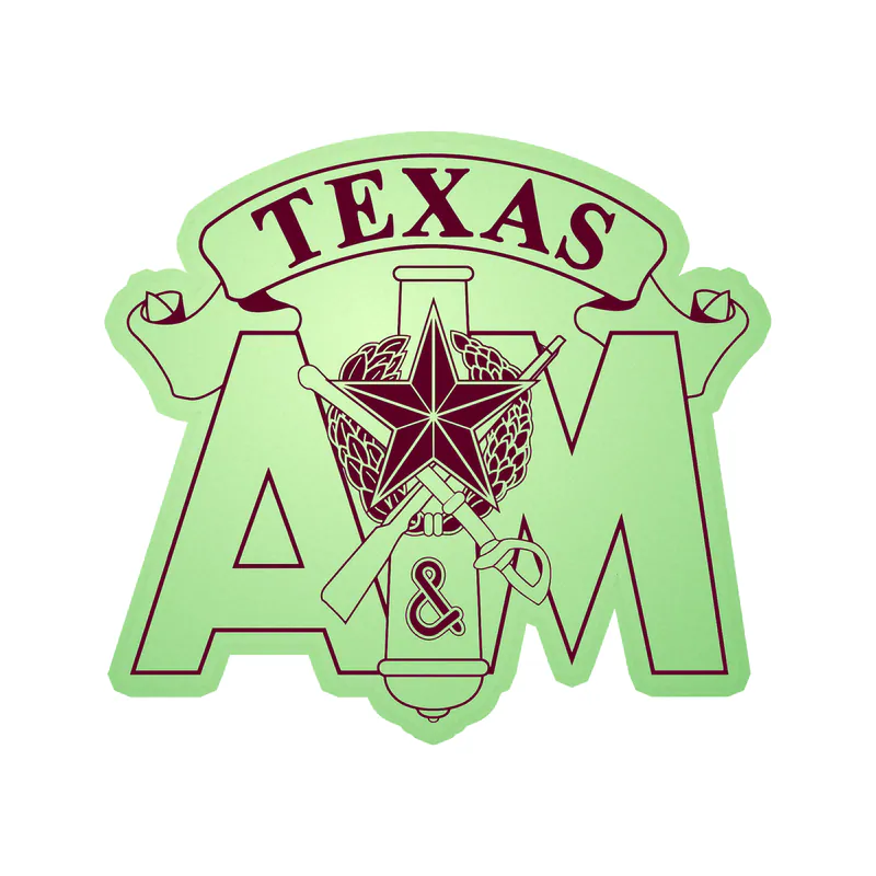Texas A&M Aggies - Corps Of Cadets - Glow in the Dark Vinyl Decal - Custom Size