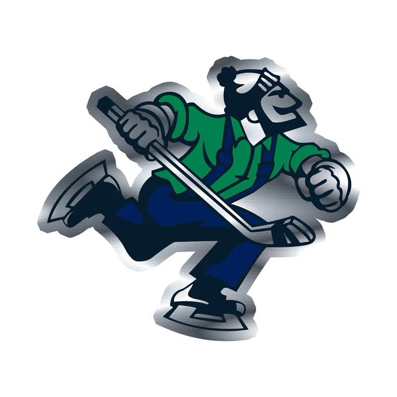 Vancouver Canucks - Guy - Silver Chrome Vinyl Sticker - Custom Size