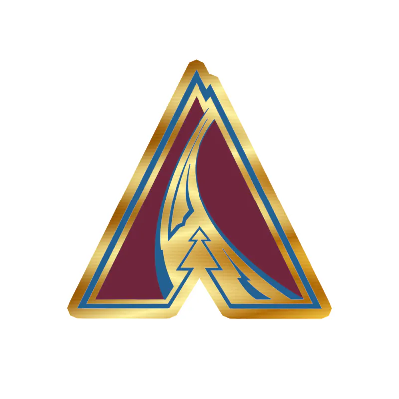 Colorado Avalanche - A - Gold Chrome Vinyl Sticker - Custom Size