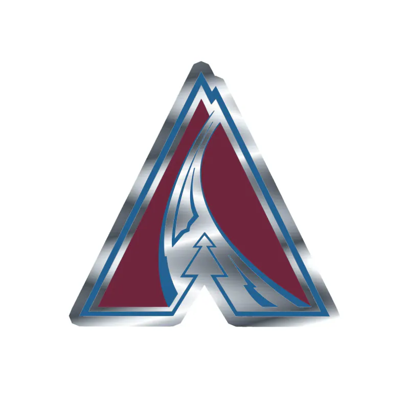 Colorado Avalanche - A - Silver Chrome Vinyl Sticker - Custom Size