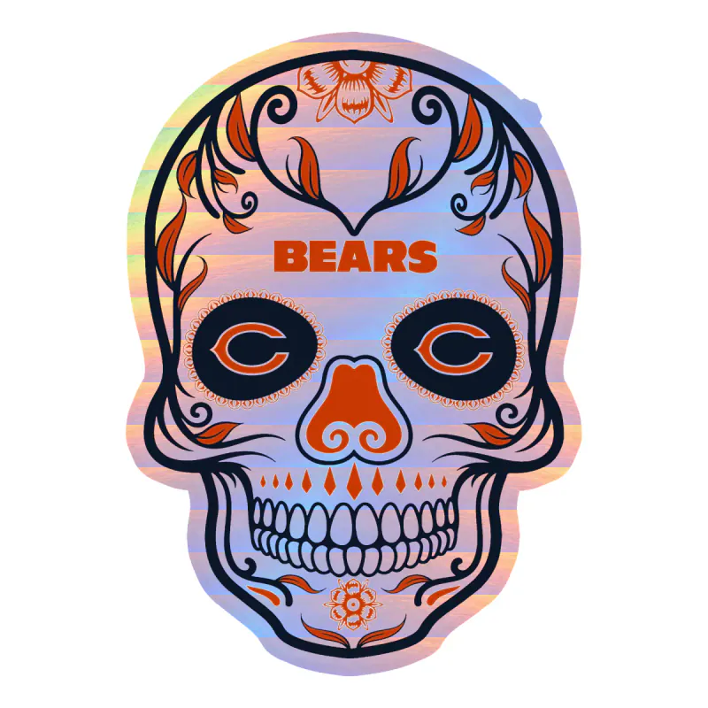 Chicago Bears- Holographic Vinyl Sticker- Custom Size
